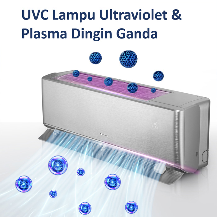 Gree AC Split Inverter Airy Series 1 PK Silver - GWC-09AIRY